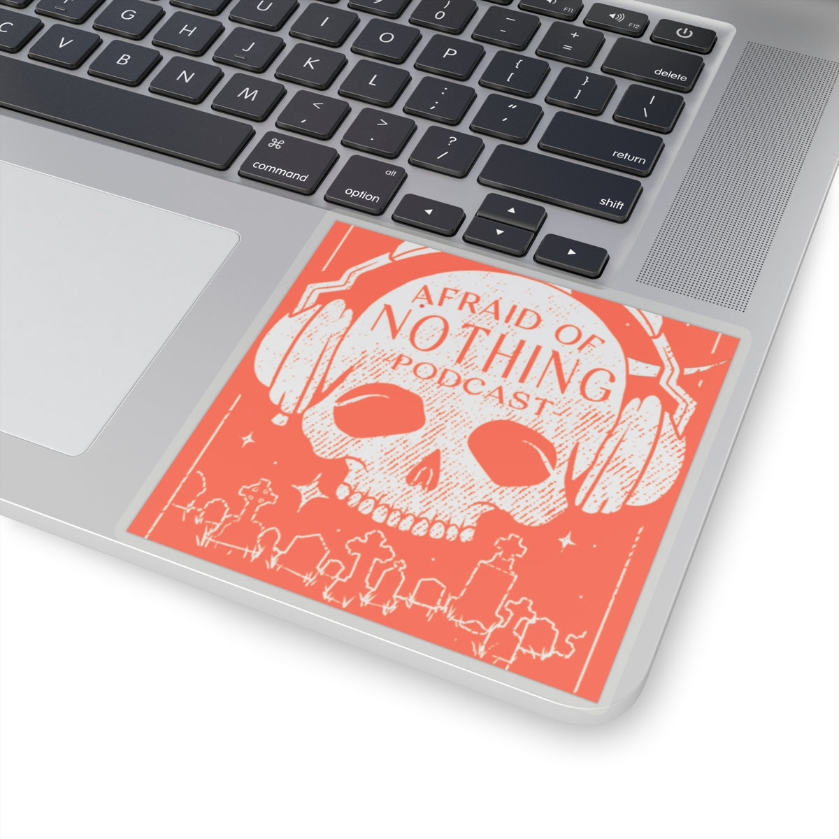 Skull Kiss-Cut Stickers - Afraid of Nothing Podcast Design