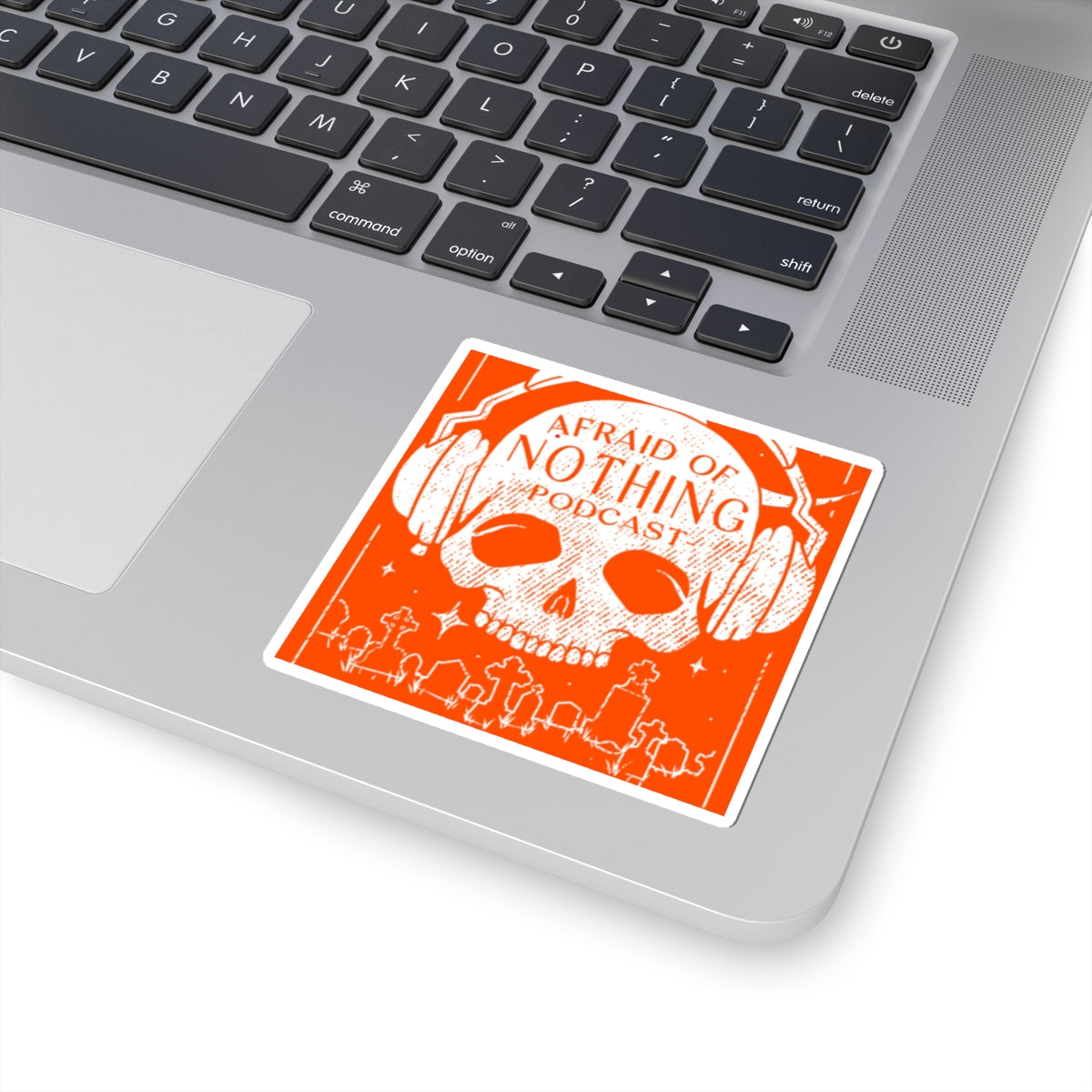 Skull Kiss-Cut Stickers - Afraid of Nothing Podcast Design