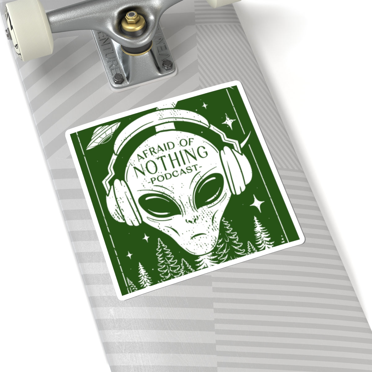 Alien Kiss-Cut Stickers - Afraid of Nothing Design