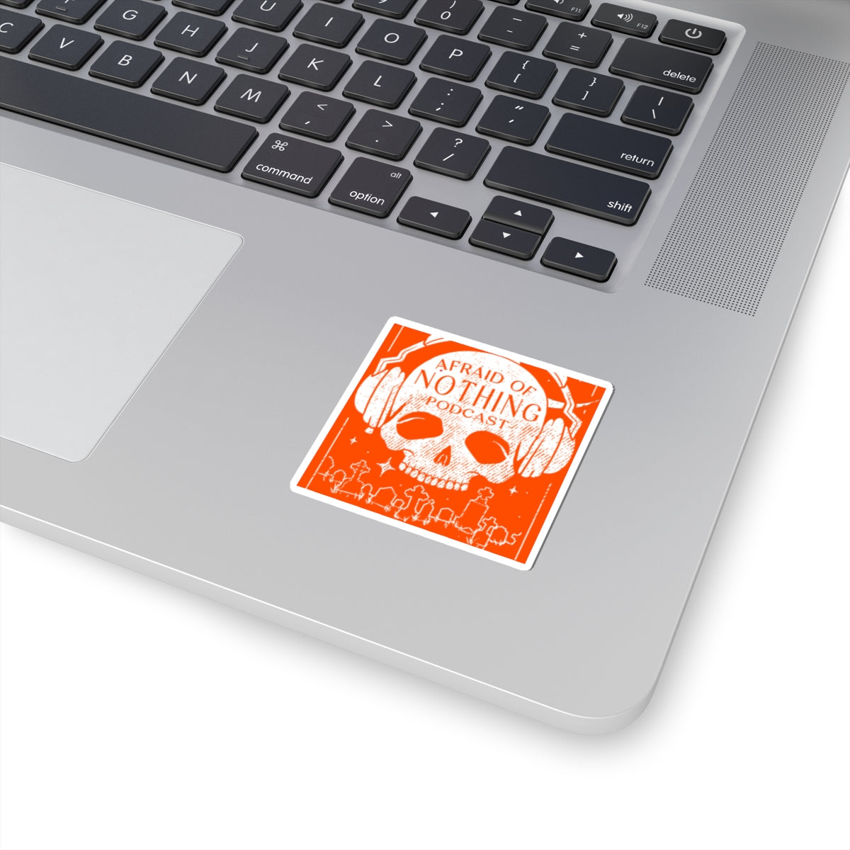 Skull Kiss-Cut Stickers - Afraid of Nothing Podcast Design
