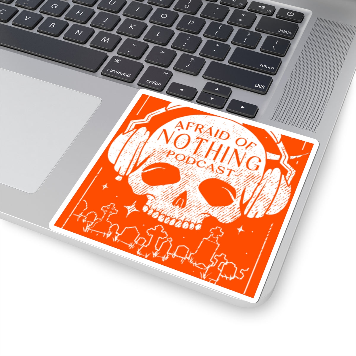 Skull Kiss-Cut Stickers - Afraid of Nothing Podcast Design