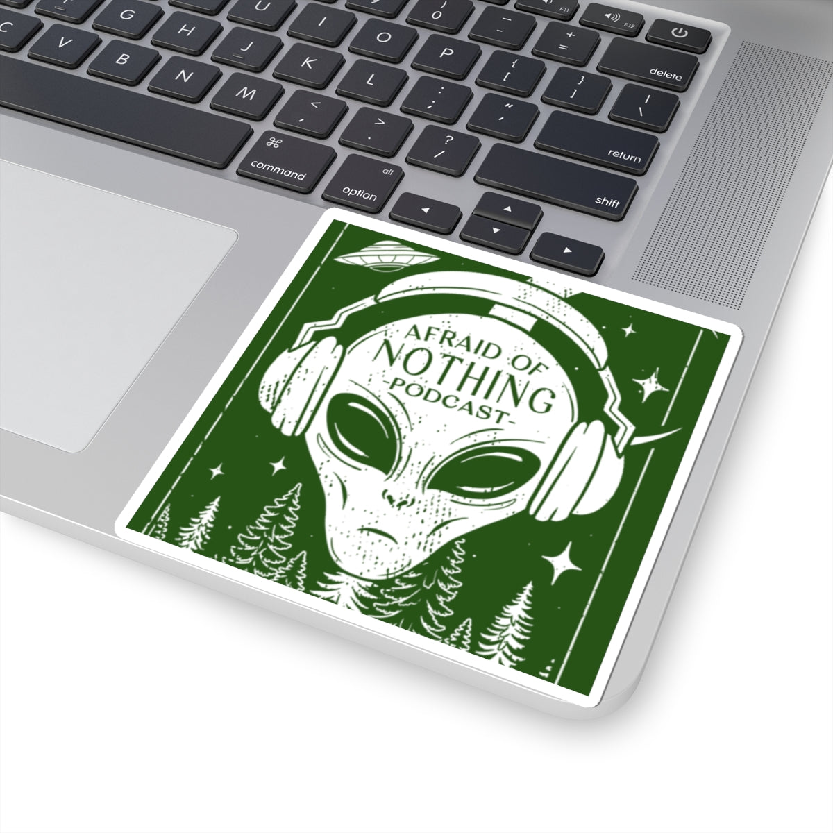 Alien Kiss-Cut Stickers - Afraid of Nothing Design