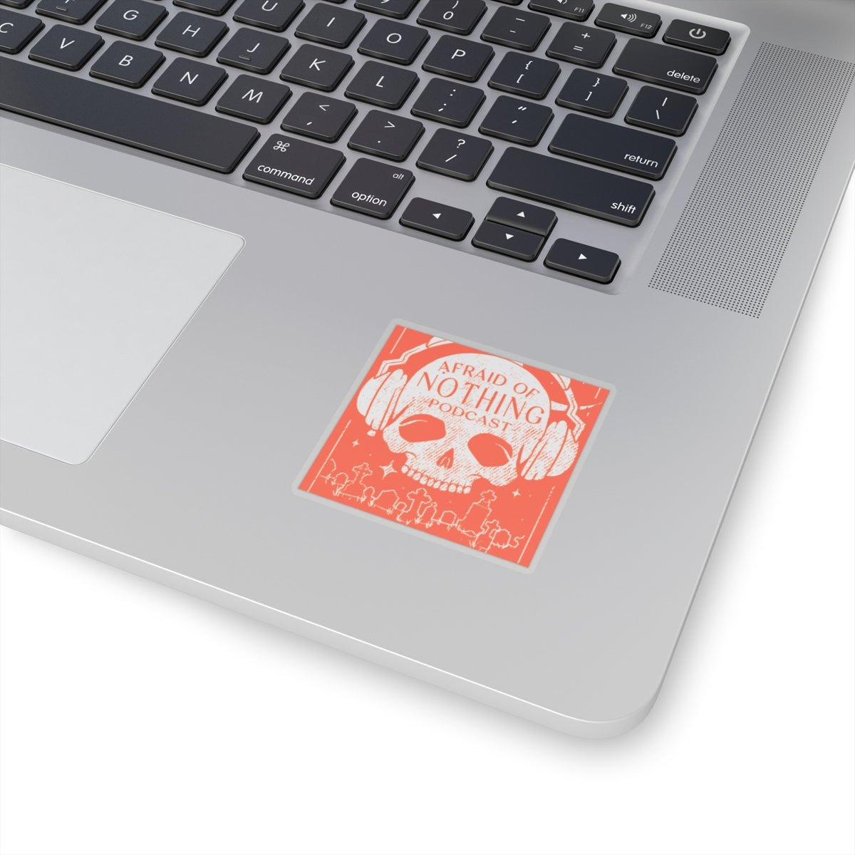 Skull Kiss-Cut Stickers - Afraid of Nothing Podcast Design