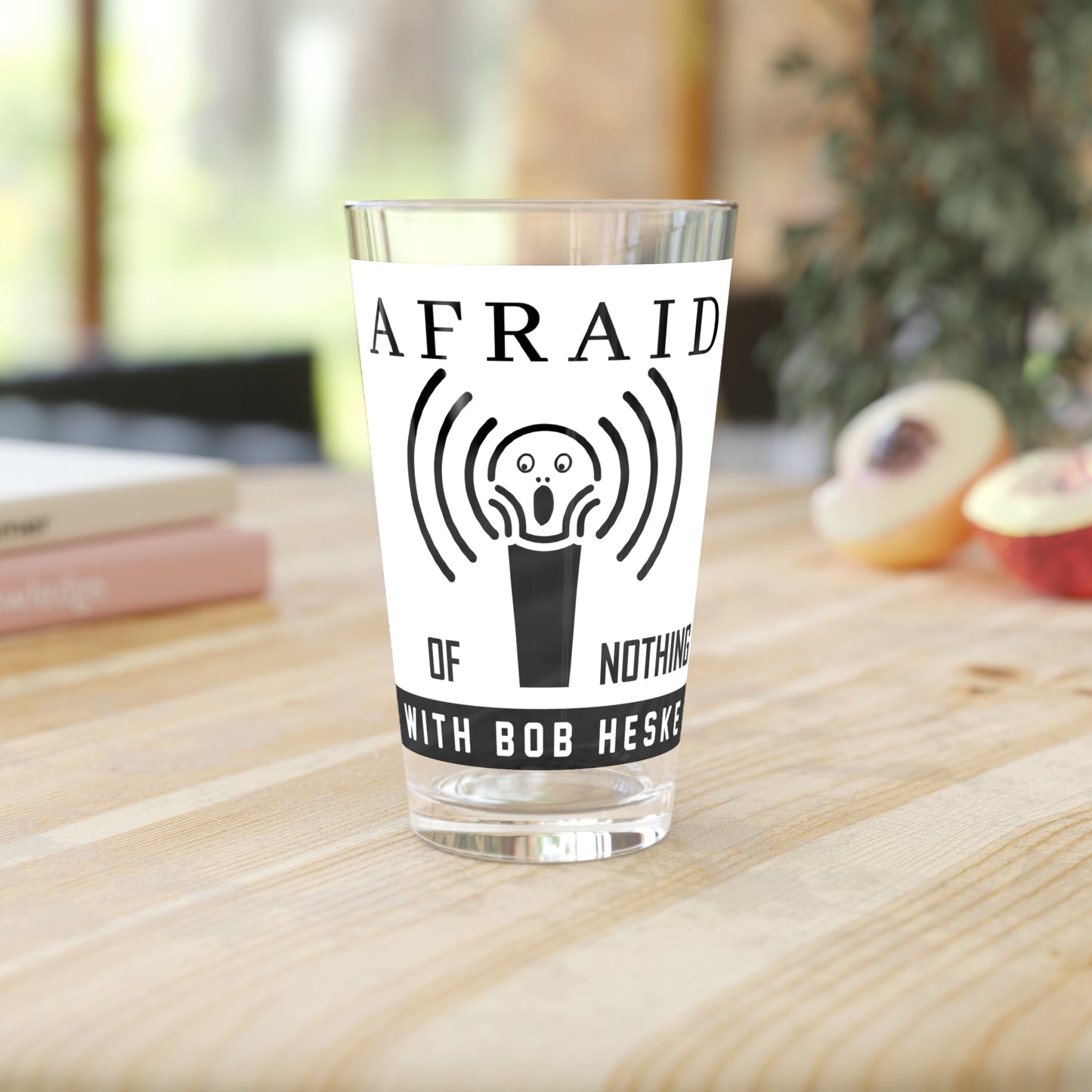 Pint Glass, 16oz (Afraid of Nothing Logo)